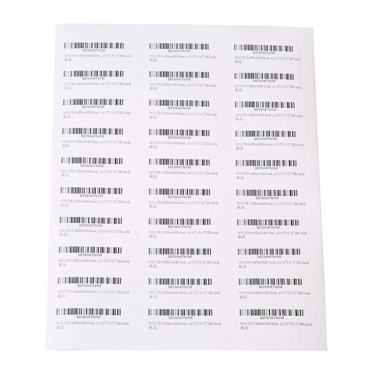 Laser Printing A4 Sheet Barcode Label