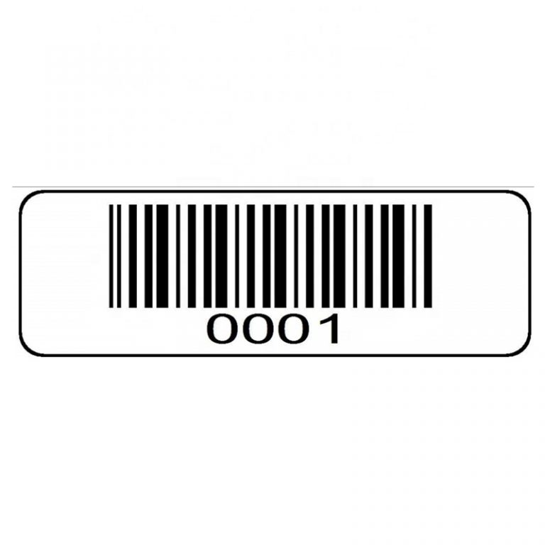 Sequential Serial Number Barcode Labels 6343